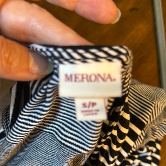 Merona Black and White Striped Maxi Dress, Small - Picture 3 of 4